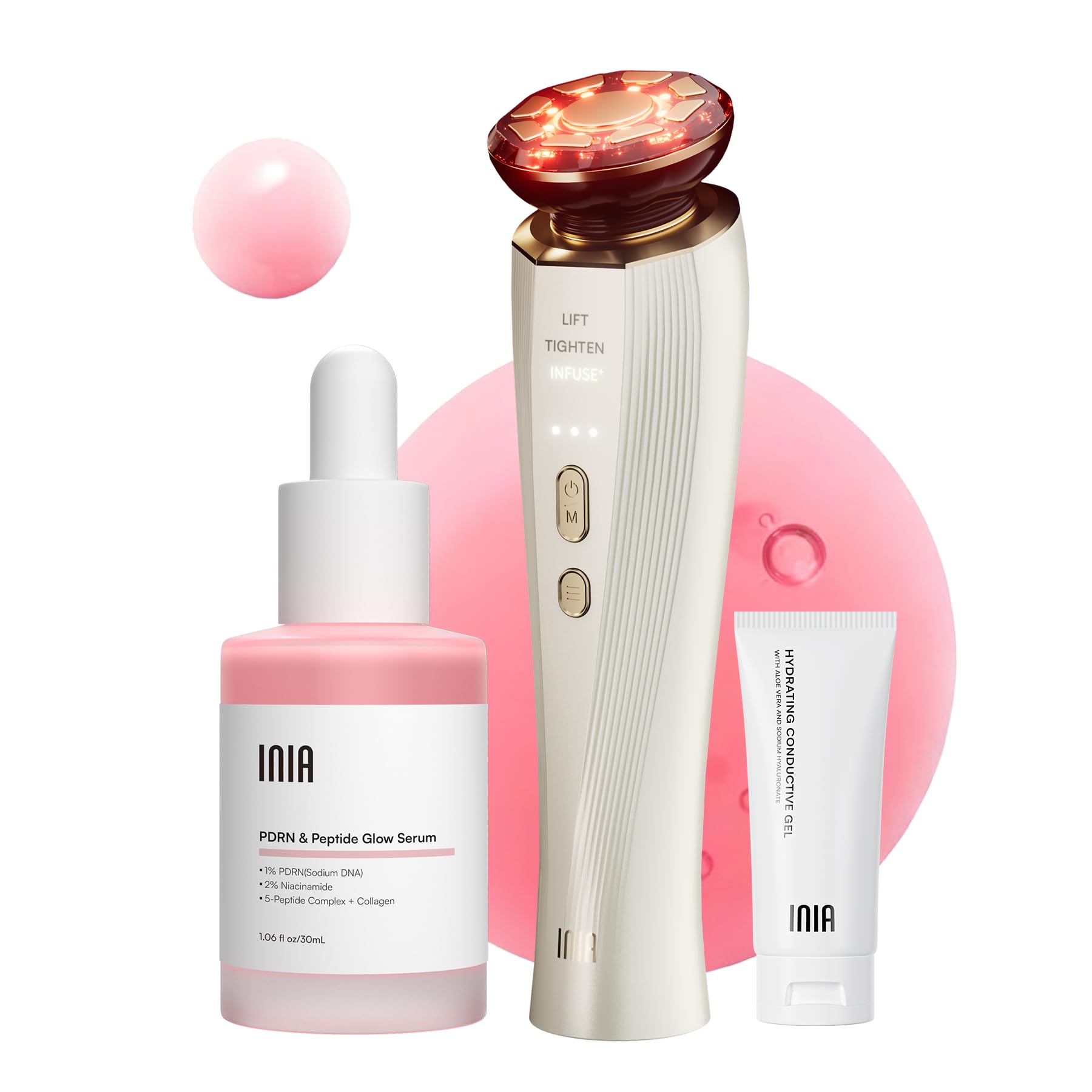 Amazon.com: INIA Flare 3-in-1 Microcurrent Facial Device Red Light